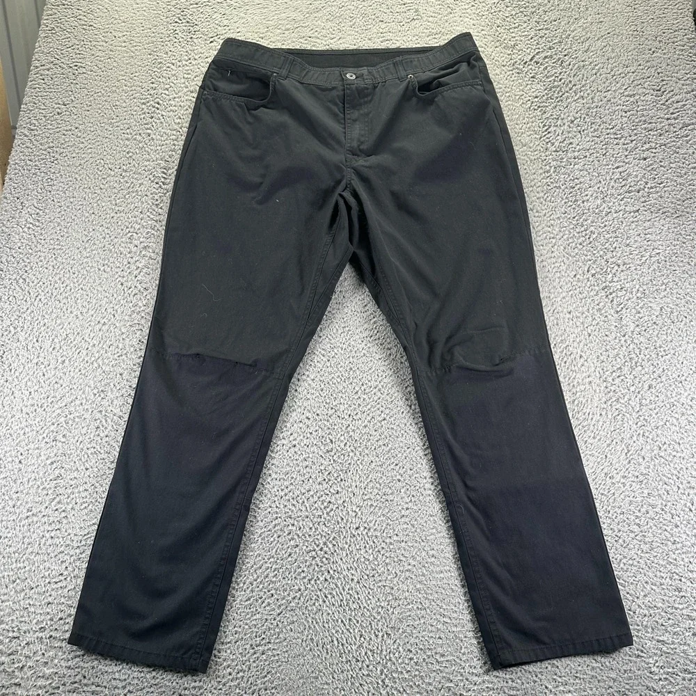 Columbia Cobble Creek Pant Men 38x30 Black Cotton Chino Classic Workwear Utility